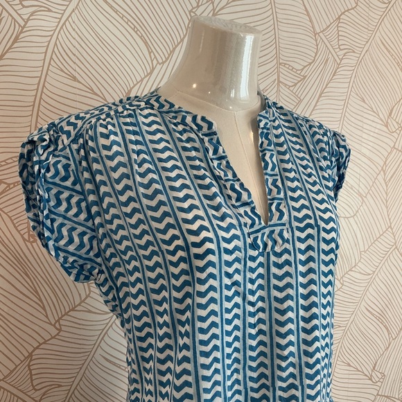 Oliphant Blue and White Mini Dress - Picture 3 of 5